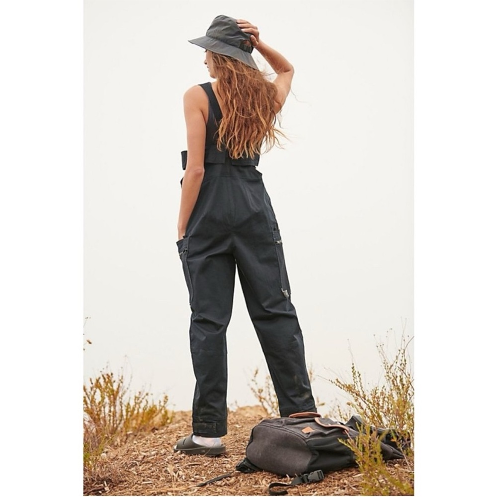 Free People Black Utility Jumpsuit
